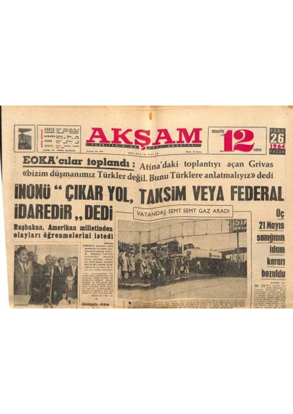 Akşam Gazetesi 26 Ocak 1964 - Aktör Suphi Kanerin Iki Çocuğu Da Kaderlerine Terk Edildi GZ87664