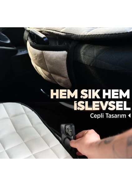 Premium Cepli Terletmez Ortopedik Oto Koltuk Minderi - 1 Adet - Kahverengi fiyatları