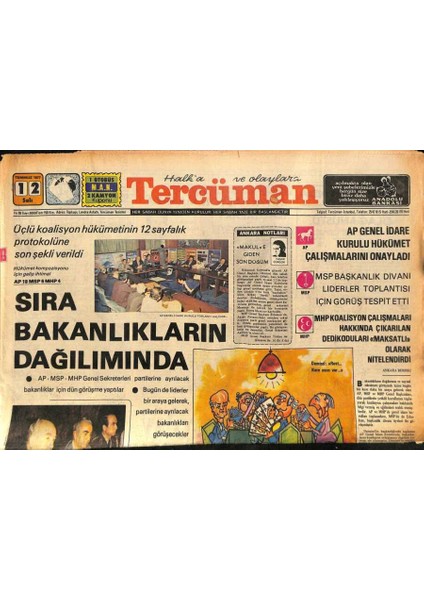 Tercüman Gazetesi 12 Temmuz 1977 - Atatürkün Manevi Kızı Ülküyü Ölü Gösterip Arabasını Satmışlar GZ90811
