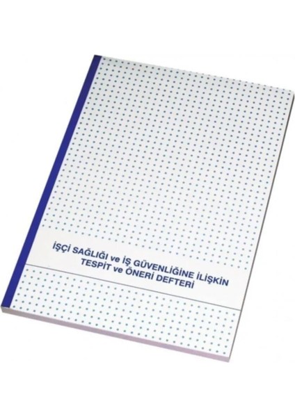 229 Işci Sağlığı ve Iş Güvenliği Tespit ve Öneri Defteri Karton Kapak 20 x 28 cm