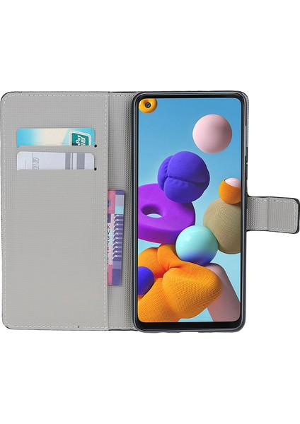 Samsung Galaxy A21S Anti-Sracratch Yüzey Telefonu Kabuk Çoklu Baykuşlar Için Desen Deri Deri Cüzdan Standı Çantası (Yurt Dışından) fiyatları