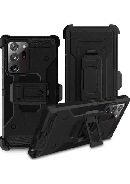 Samsung Galaxy NOTE20 Için ULTRA/NOTE20 Ultra 5g Kickstand Pc+Tpu Hibrit Kılıf Karbon Fiber Doku Kemer Klipsi Kılıf Kapağı (Yurt Dışından) fiyatları