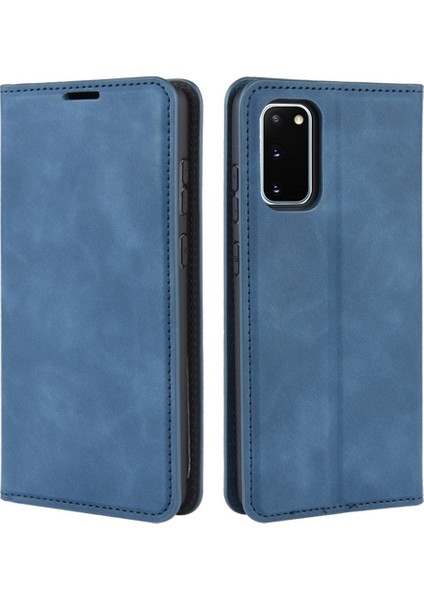 Samsung Galaxy S20 Fe 4g/fe 5G/S20 LITE/S20 Fe 2022-BLUE Için Ipeksi Dokunmatik Deri Kabuk Kasası (Yurt Dışından)
