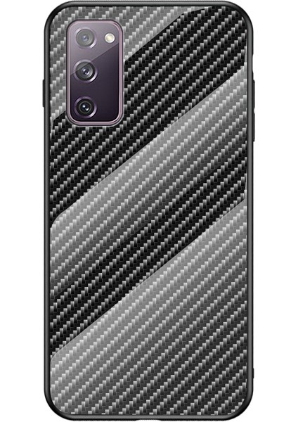 Karbon Fiber Doku Temperli Cam+Pc+Samsung Galaxy S20 Fe 5g/fan Edition 5G/S20 Fe/fan EDITION/S20 LITE/S20 Fe 2022-BLACK Için (Yurt Dışından)
