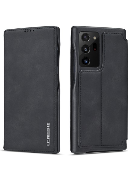 Samsung Galaxy NOTE20 ULTRA/NOTE20 Ultra 5g-Black Için Retro Stil Deri Kart Tutucu Kılıf (Yurt Dışından)