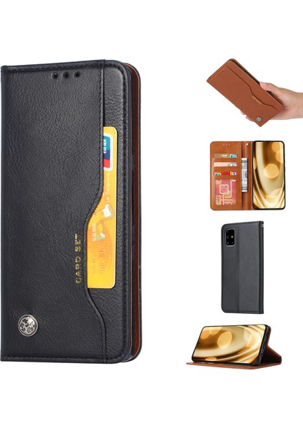 Samsung Galaxy NOTE20 ULTRA/NOTE20 Ultra 5g-Black Için Otomatik Emilmiş Pu Deri Stand Cüzdan Telefon Kabuğu (Yurt Dışından)