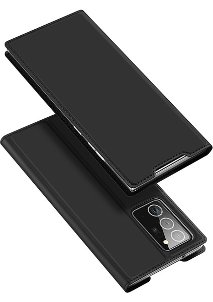 Skin Pro Serisi Hassas El Duygu Deri Kılıf Kart Yuvası ve Samsung Galaxy NOTE20 ULTRA/NOTE20 Ultra 5g-Black (Yurt Dışından)
