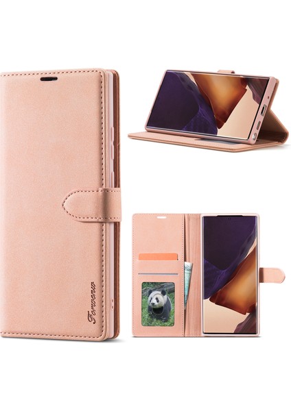 Samsung Galaxy NOTE20 4g/5g-Rose Altın Için F1 Serisi Deri Cüzdan Stand Kapak Kılıfı (Yurt Dışından)