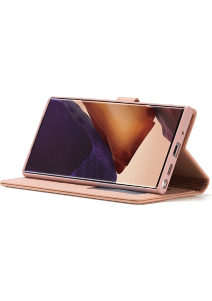 Samsung Galaxy NOTE20 4g/5g-Rose Altın Için F1 Serisi Deri Cüzdan Stand Kapak Kılıfı (Yurt Dışından)