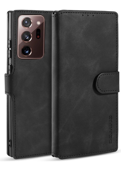 Samsung Galaxy NOTE20 ULTRA/NOTE20 Ultra 5g-Black Için Retro Deri Cüzdan Standı Kapağı (Yurt Dışından)