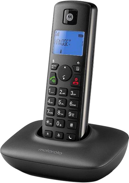 Motorola T401 Siyah Dect Telsiz Telefon Sabit Telefon Ev Ofis Telefonu