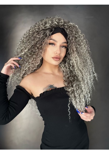 Bandanalı Afro Peruk.ön Kısımda Bandanası Vardır 4F613 modelleri