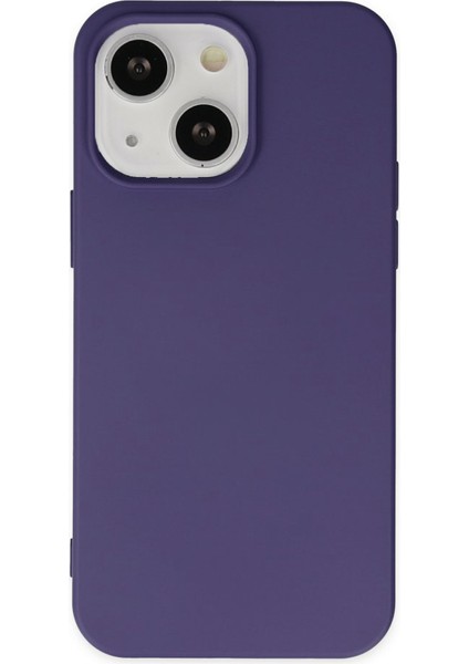 Caseworld Apple iPhone 15 Kapak Içi Kadife Lansman Silikon Kılıf - Mor