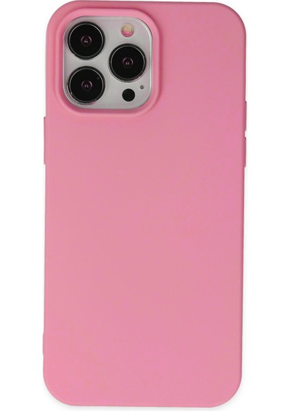 Apple iPhone15 Pro Max Içi Kadife Lansman Silikon Kılıf - Pembe