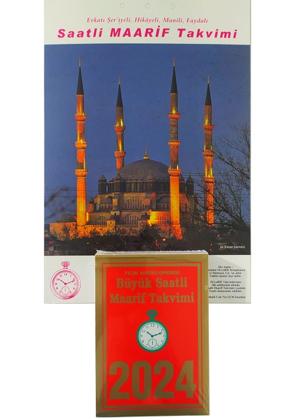 Takvimi 2024 Büyük Boy- Camii Resimli Arka Kartonlu