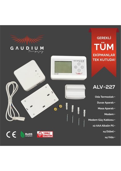 ALV-227 Kablosuz Dijital Dokunmatik Oda Termostatı fırsatları
