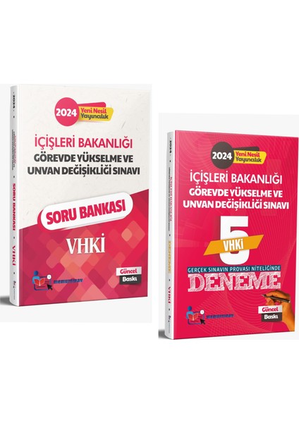 2024 İçişleri Bakanlığı GYS ve Ünvan Değişikliği VHKİ 2'li Set Soru Bankası - 5'li Deneme