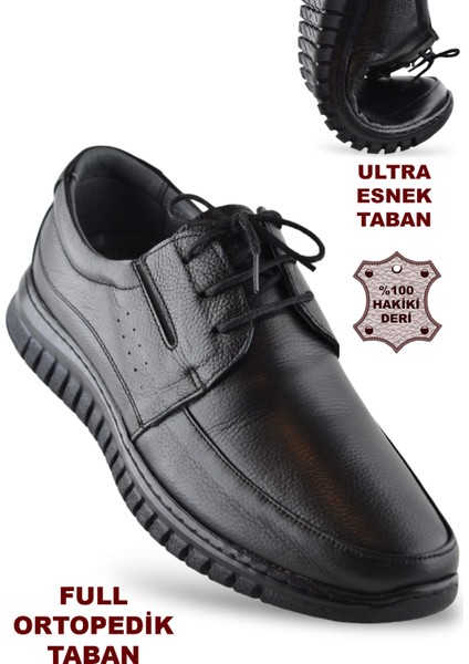 101 Tam Ortopedik Taban Hakiki Deri Erkek Ayakkabı Günlük Ultra Comfort