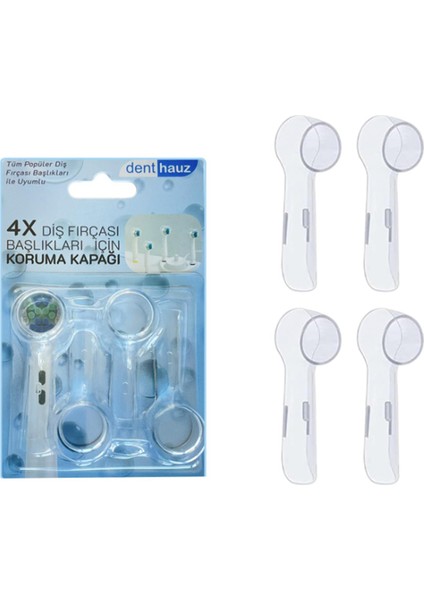 Süper Set Comfy + 3D Maxcare Oral-B Uyumlu Diş Fırçası Başlıkları + Fırça Koruma Kapağı
