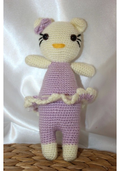 Hello Kitty Amigurumi El Işi Doğal Buzyy Doğal Oyuncak Uyku Arkadaşı