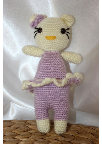 Hello Kitty Amigurumi El Işi Doğal Buzyy Doğal Oyuncak Uyku Arkadaşı