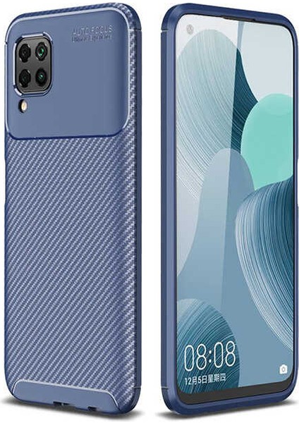 Huawei P40 Lite Kılıf Karbon Görünümlü Ultra Ince ve Dayanıklı Silikon