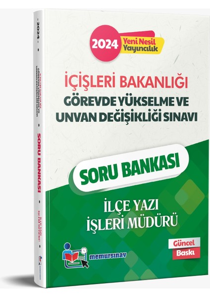 2024 İçişleri Bakanlığı GYS ve Ünvan Değişikliği İlçe Yazı İşleri Müdürü 2'li Set Soru Bankası - 5'li Deneme