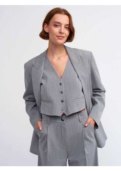 60525 Düğmeli Yelek-Gri fırsatları