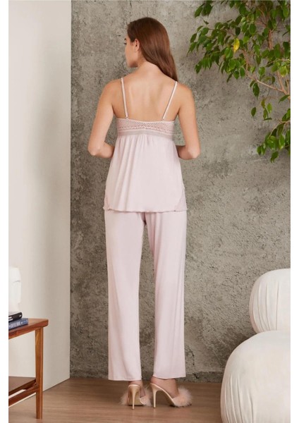 Kadın 2820 Dantelli Penye 3'lü Kadın Pijama Takımı