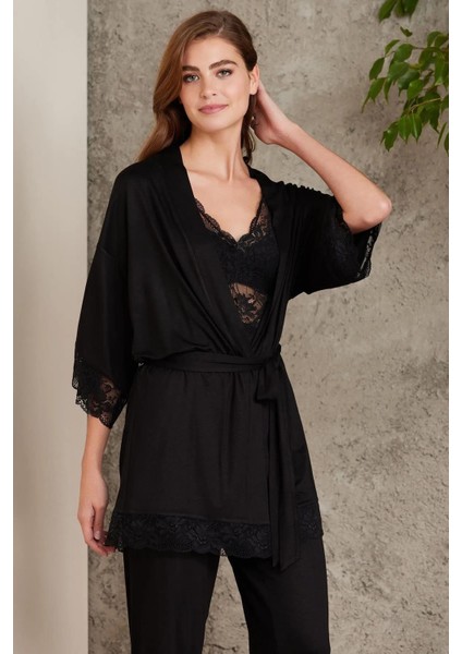 Kadın 2810 3'lü Penye Pijama Takımı