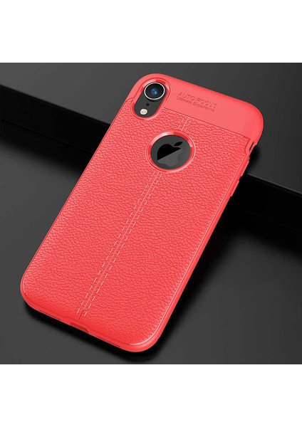 Apple iPhone Xr 6.1 Kılıf Deri Silikon Görünümlü Premium Kılıf