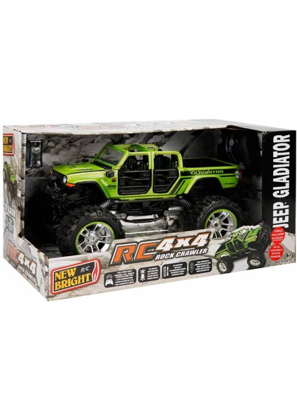 1:14 4 x 4 Rock Crawler Jeep Gladiator Uzaktan Kumandalı Araba Yeşil