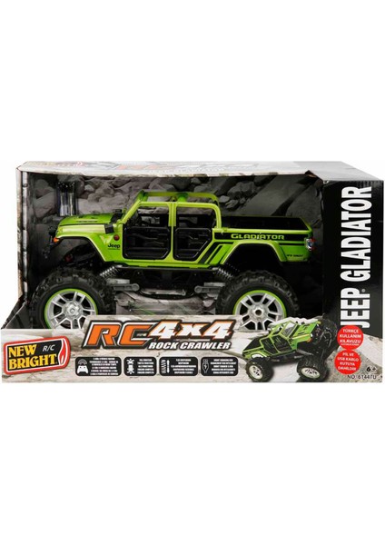 1:14 4 x 4 Rock Crawler Jeep Gladiator Uzaktan Kumandalı Araba Yeşil