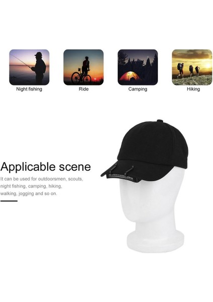 11 LED Klipsli Kapak Şapka Işık Kamp Yürüyüş Çalışma Koşu Siyah (Yurt Dışından) fiyatları