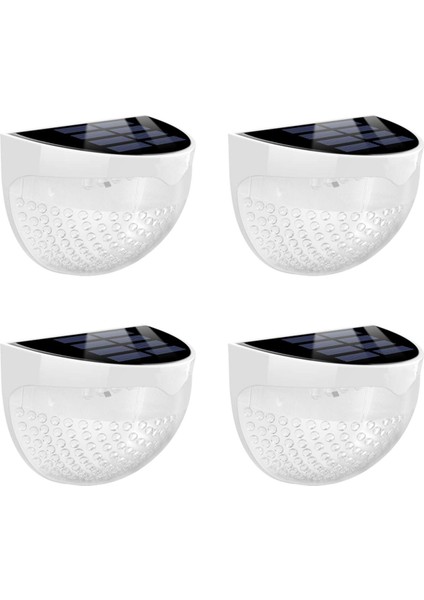 Güneş Enerjili Çit Işığı Dış Mekan Güneş Enerjili Güvenlik Işığı Duvara Monte 6 LED Dekorasyon Işığı Yol Için Uygun Araba Yolu Avlu Güverte Yatak Bahçe-Beyaz (Yurt Dışından)