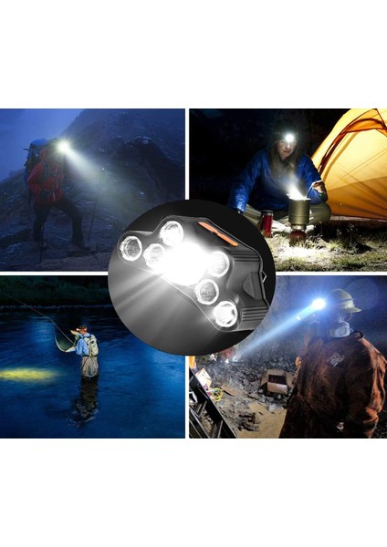 LED Baş Feneri LED Çalışma Far USB Şarj Edilebilir Kafa Lambası Bisiklet Için Koşu Yürüyüş Kamp Balıkçılık Yürüyüş Açık Hava (Yurt Dışından)