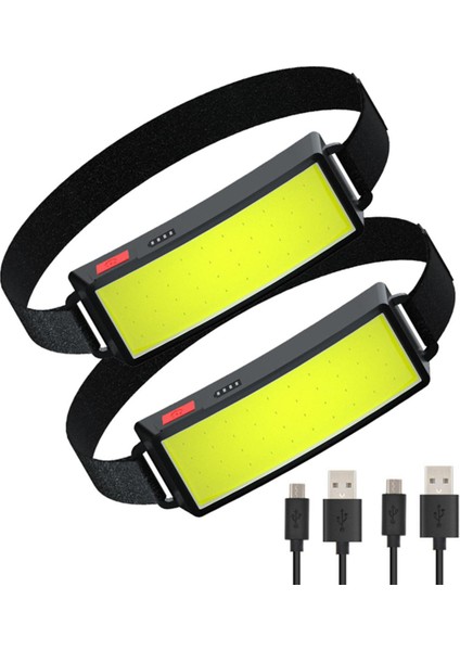 LED Kafa Işık Lambası Taşınabilir Mini Cob Far El Feneri Açık Için USB Şarj Edilebilir Kafa Işık Lambası (Yurt Dışından)
