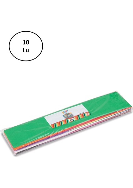 PUTI-5466 Krapon Kağıdı 50X200 cm Karışık Renk 10 Lu fiyatları