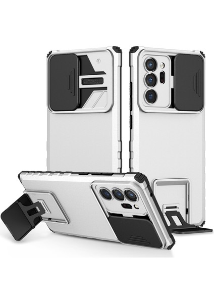 Samsung Galaxy Note 20 Ultra Kayar Kamera Kapaklı Sağlam Standı Telefon Kılıfı (Yurt Dışından)