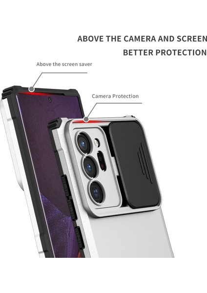 Samsung Galaxy Note 20 Ultra Kayar Kamera Kapaklı Sağlam Standı Telefon Kılıfı (Yurt Dışından) indirimleri