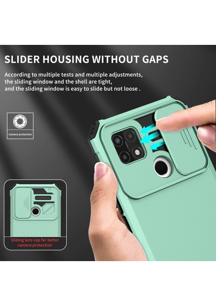 Oppo A15 Kayar Kamera Kapaklı Sağlam Standı Telefon Kılıfı (Yurt Dışından) modelleri