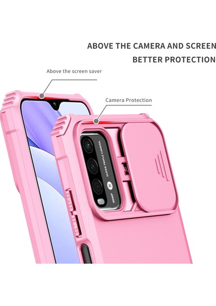 Xiaomi Poco M3 / Redmi 9t Kayar Kamera Kapaklı Sağlam Standı Telefon Kılıfı (Yurt Dışından) indirimleri