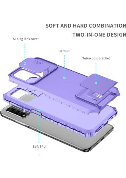Xiaomi Poco M3 / Redmi 9t Kayar Kamera Kapaklı Sağlam Standı Telefon Kılıfı (Yurt Dışından) fırsatları