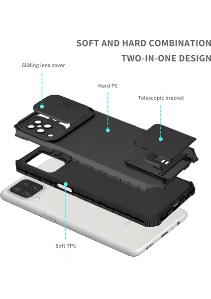 Samsung Galaxy A22 4g Kayar Kamera Kapaklı Sağlam Standı Telefon Kılıfı (Yurt Dışından) fırsatları