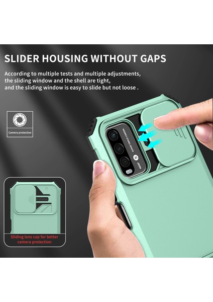 Xiaomi Poco M3 / Redmi 9t Kayar Kamera Kapaklı Sağlam Standı Telefon Kılıfı (Yurt Dışından) modelleri
