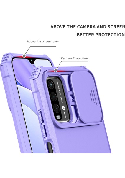 Xiaomi Poco M3 / Redmi 9t Kayar Kamera Kapaklı Sağlam Standı Telefon Kılıfı (Yurt Dışından) indirimleri