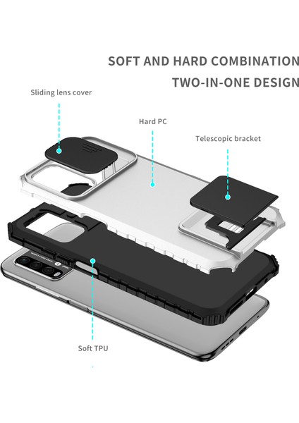 Xiaomi Poco M3 / Redmi 9t Kayar Kamera Kapaklı Sağlam Standı Telefon Kılıfı (Yurt Dışından) fırsatları