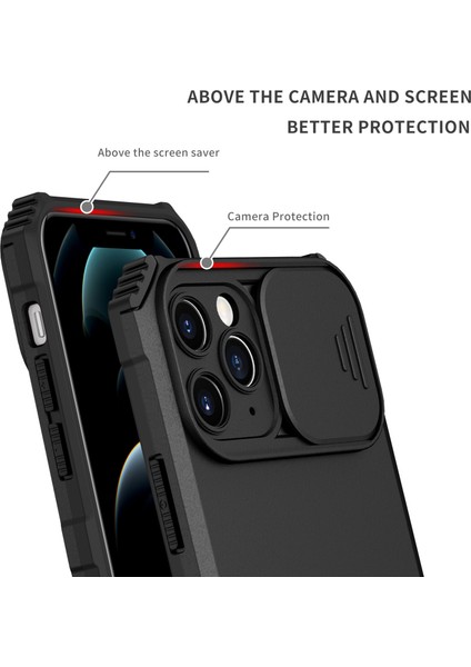 iPhone 11 Pro Max Kayar Kamera Kapaklı Sağlam Standı Telefon Kılıfı (Yurt Dışından)