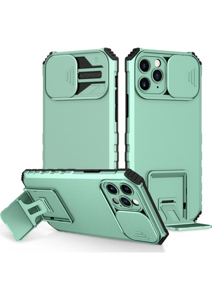 iPhone 11 Pro Max Kayar Kamera Kapaklı Sağlam Standı Telefon Kılıfı (Yurt Dışından)