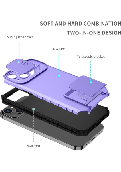 iPhone 11 Pro Max Kayar Kamera Kapaklı Sağlam Standı Telefon Kılıfı (Yurt Dışından)